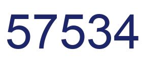 Number 57534 blue image