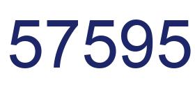 Number 57595 blue image