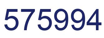 Number 575994 blue image
