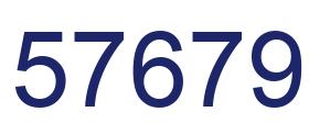 Number 57679 blue image