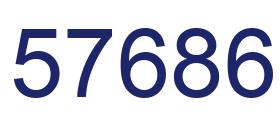 Number 57686 blue image