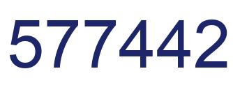 Number 577442 blue image