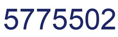 Number 5775502 blue image