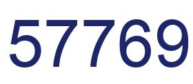 Number 57769 blue image