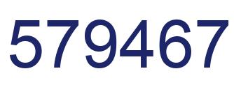 Number 579467 blue image