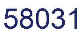 Número 58031 imagen azul