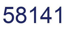 Number 58141 blue image