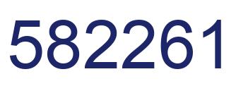 Number 582261 blue image