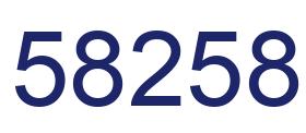 Number 58258 blue image