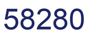 Number 58280 blue image