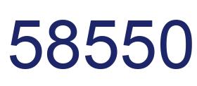 Number 58550 blue image