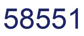 Number 58551 blue image
