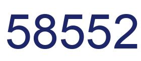 Number 58552 blue image