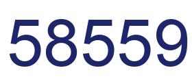 Number 58559 blue image