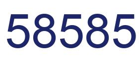 Number 58585 blue image