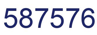 Number 587576 blue image