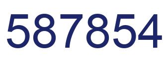 Number 587854 blue image