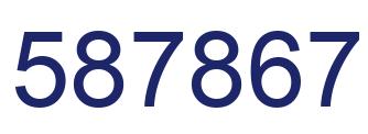 Number 587867 blue image