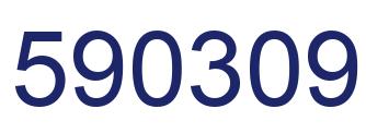 Number 590309 blue image