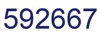 Number 592667 blue image