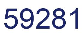 Number 59281 blue image