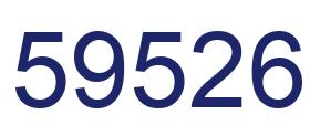 Number 59526 blue image