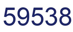 Number 59538 blue image