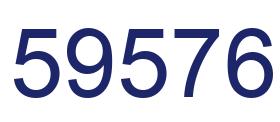 Number 59576 blue image