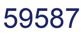 Number 59587 blue image