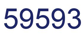 Number 59593 blue image