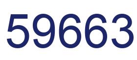 Number 59663 blue image