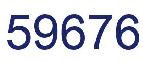 Number 59676 blue image