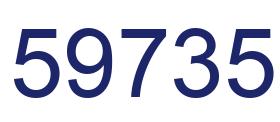Number 59735 blue image