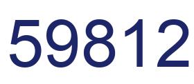 Number 59812 blue image