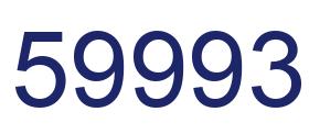 Number 59993 blue image