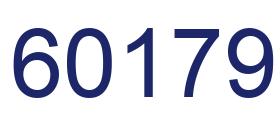 Número 60179 imagen azul