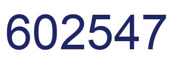 Number 602547 blue image