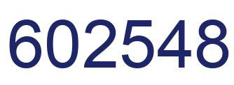 Number 602548 blue image