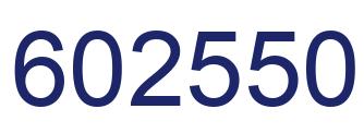 Number 602550 blue image