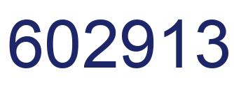 Number 602913 blue image