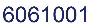 Number 6061001 blue image