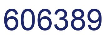 Number 606389 blue image