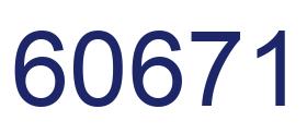 Number 60671 blue image
