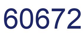 Number 60672 blue image