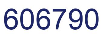 Number 606790 blue image