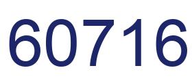 Número 60716 imagen azul