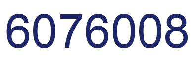 Number 6076008 blue image