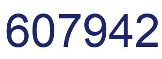 Number 607942 blue image