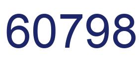 Number 60798 blue image