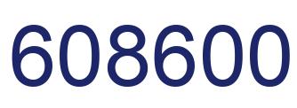 Number 608600 blue image